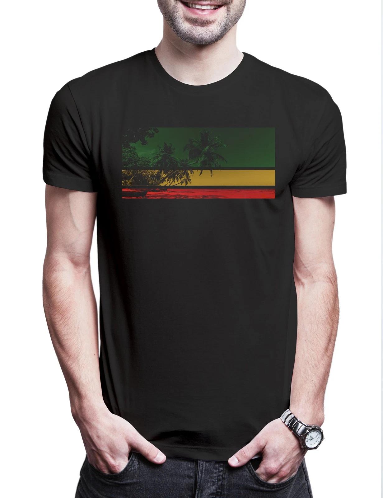 Мужская футболка Reggae Palm Beach Раста Растафари Джа Айри Сион Регги Вавилон M