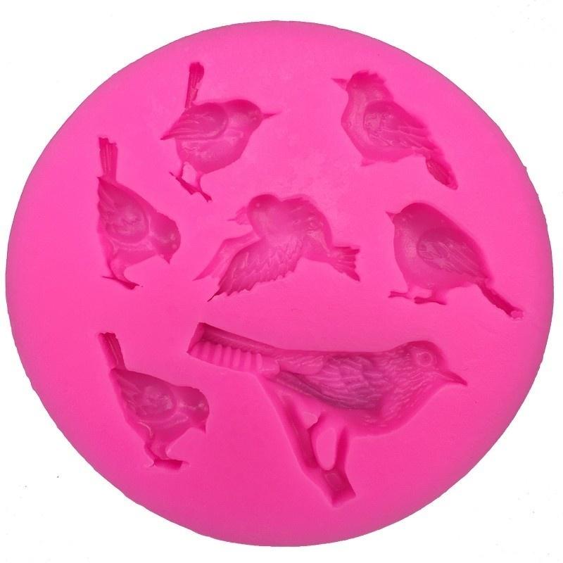 bird shape fondant silicone mold for kitchen baking chocolate pastry candy Clay making cupcake lace