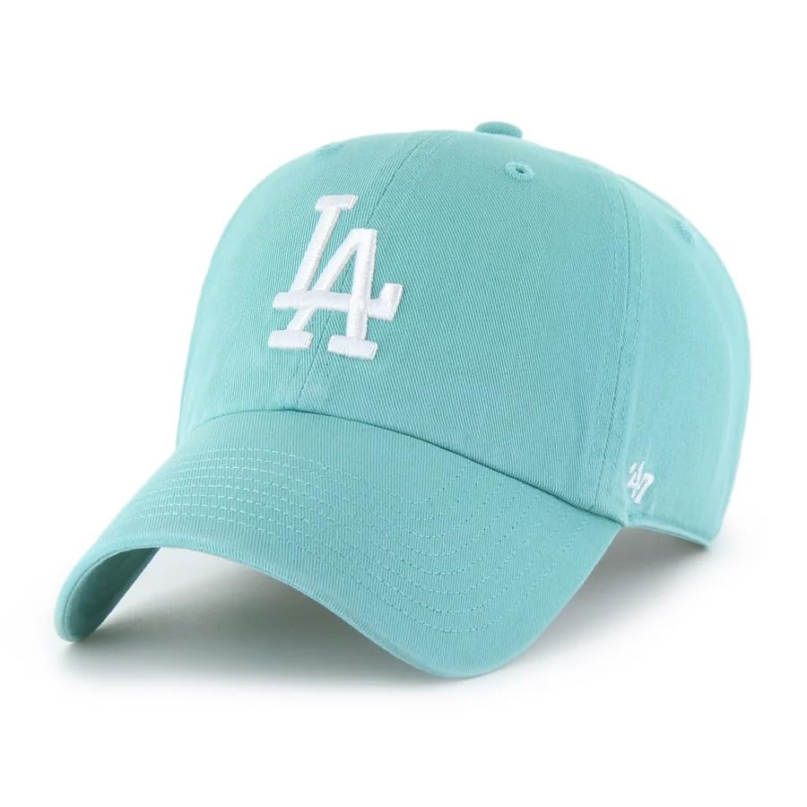 47 Brand Cap Clean Up MLB Logo LA Lagoon Blue Free 47 Clean Up WLB