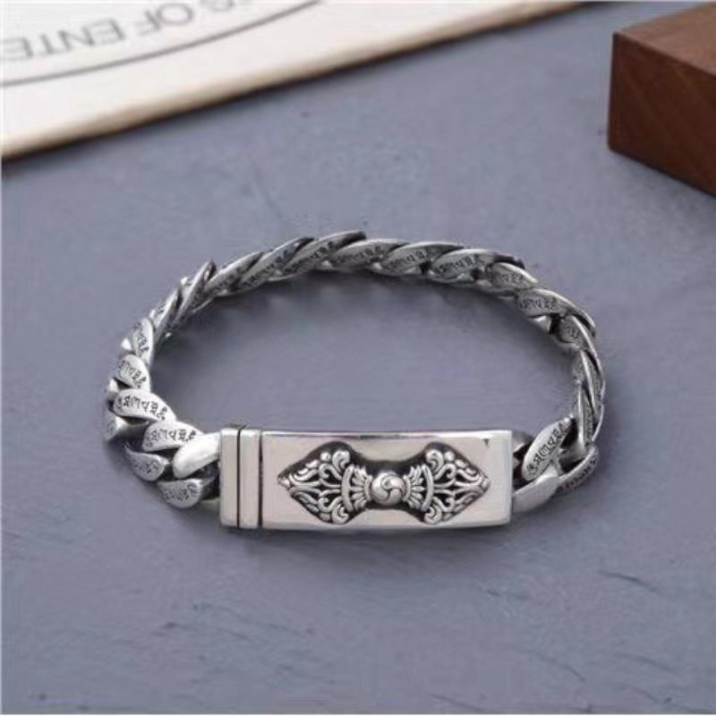 Nový náramek s šestimístnou mantrou, Retro, Vintage, Použitý, Diamantový hlemýžď, Pánský oblíbený bičíkový náramek, Šperky