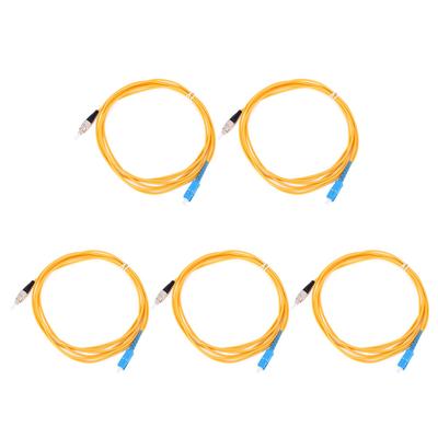 5PCS Fiber Jumper SC FC Jednožilový optický kabel 3M pro síťový přenos