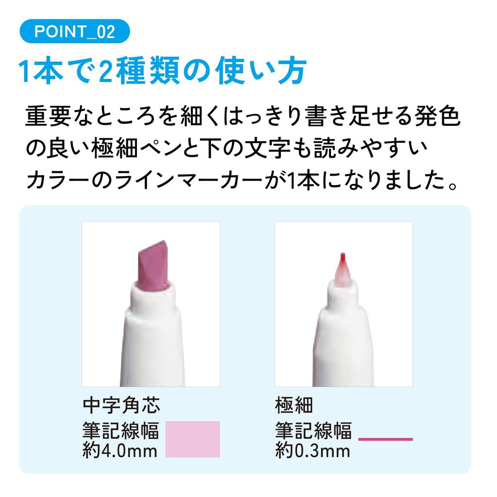 Kokuyo Campus Fine-Point Marking Pens 5-Pack AMPM-MT200-L2-5S for Detailed Writing