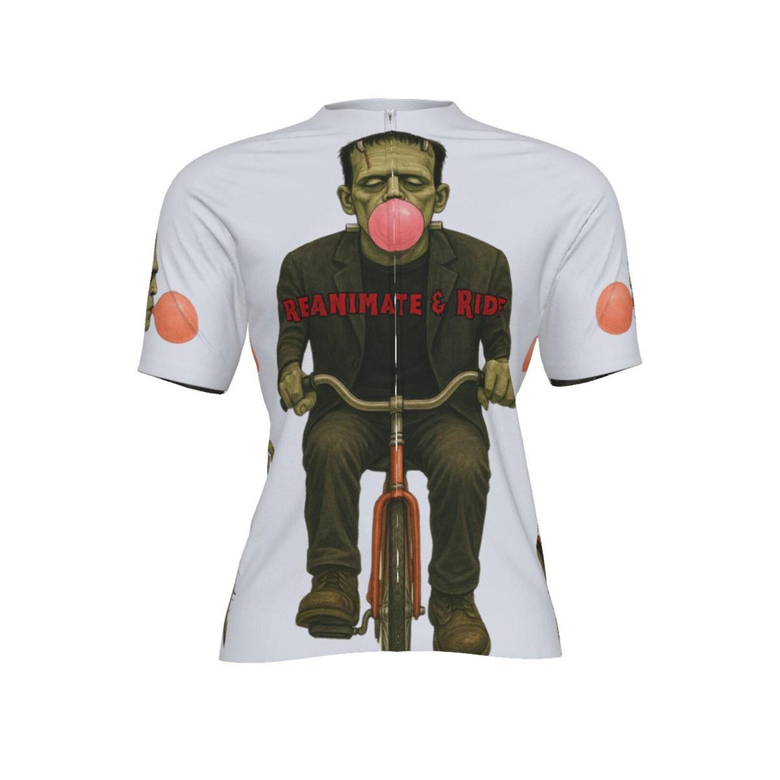 Frankenstein s Monster Cycling Jersey – Funny Men s Bike Shirt XL