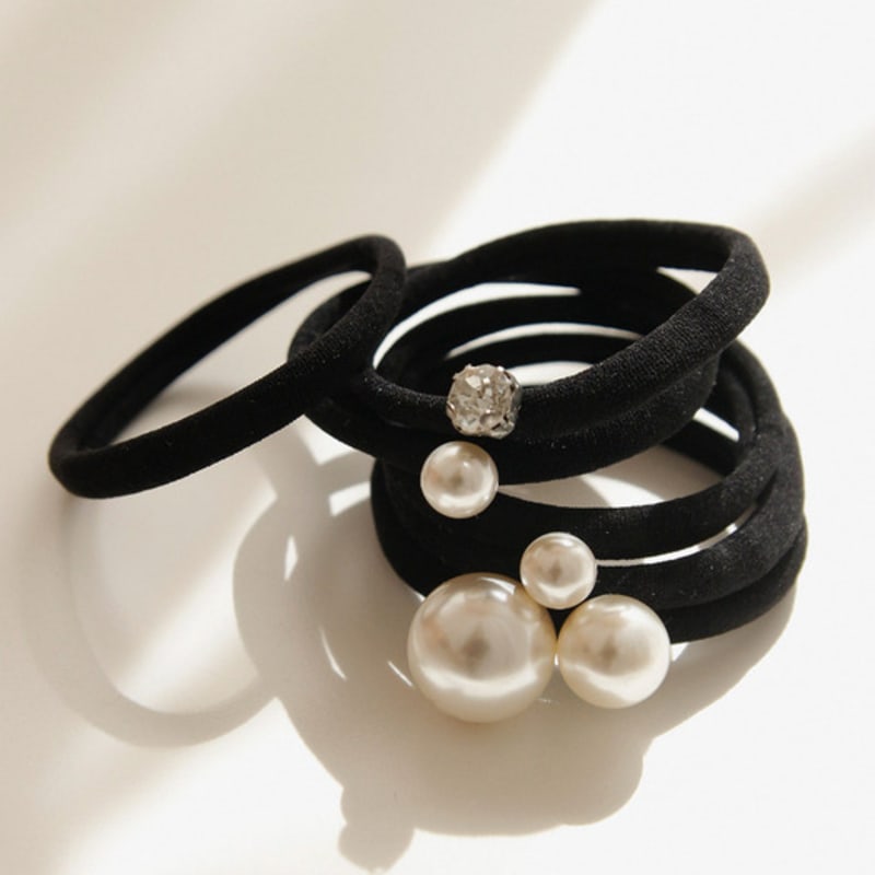 

J.Lauren Italy hair pearl cubic hair tie 6ea set H01268 single type