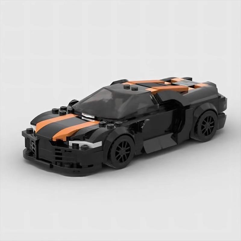MOC 8-Grid City Racing Car Classic Hypercar Model Creative Building Blocks Collection Gift