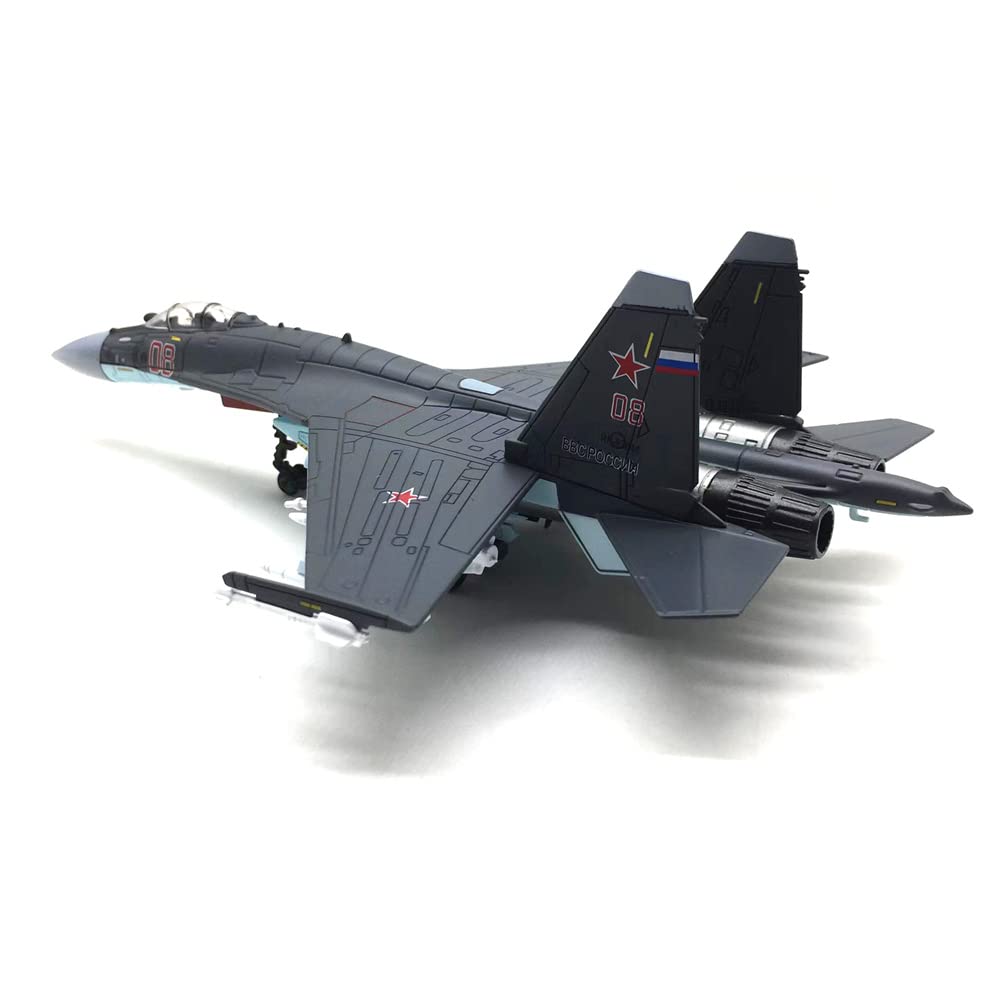 1:100 Metal SU-35 Super Flanker Heavier Aircraft Model Simulation Fighter Aviation Military Science Display Model