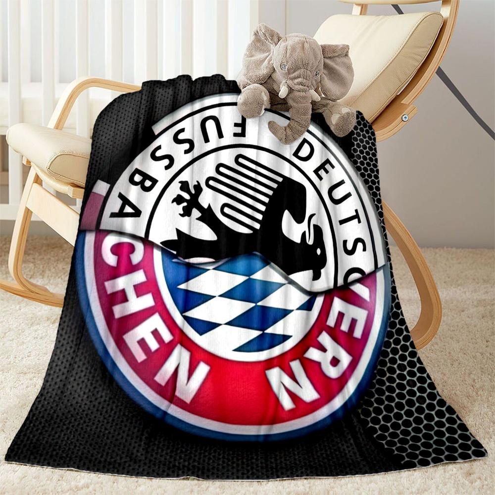 Bayern Munich Blanket Comfortable Suitable for Bedding Seaside Chair Four Seasons Universal Modern Style Gifts For Family Or Friends