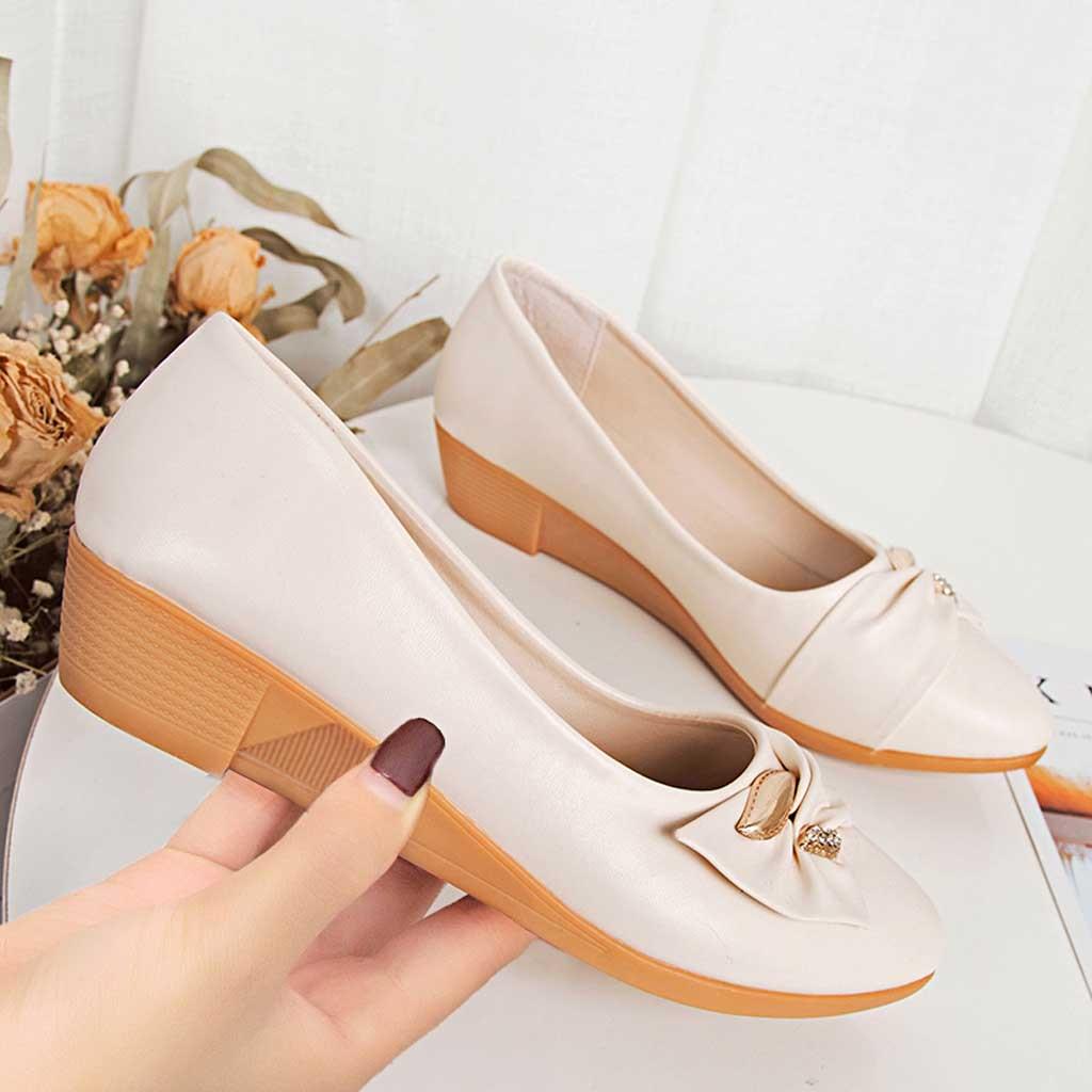 Zapatos Mujer Zapato Casual Bow Peas Zapatos Mocasín Cuero 4 Zapatos Mujer Zapato Casual Bow Peas Zapatos Mocasín Cuero 4
