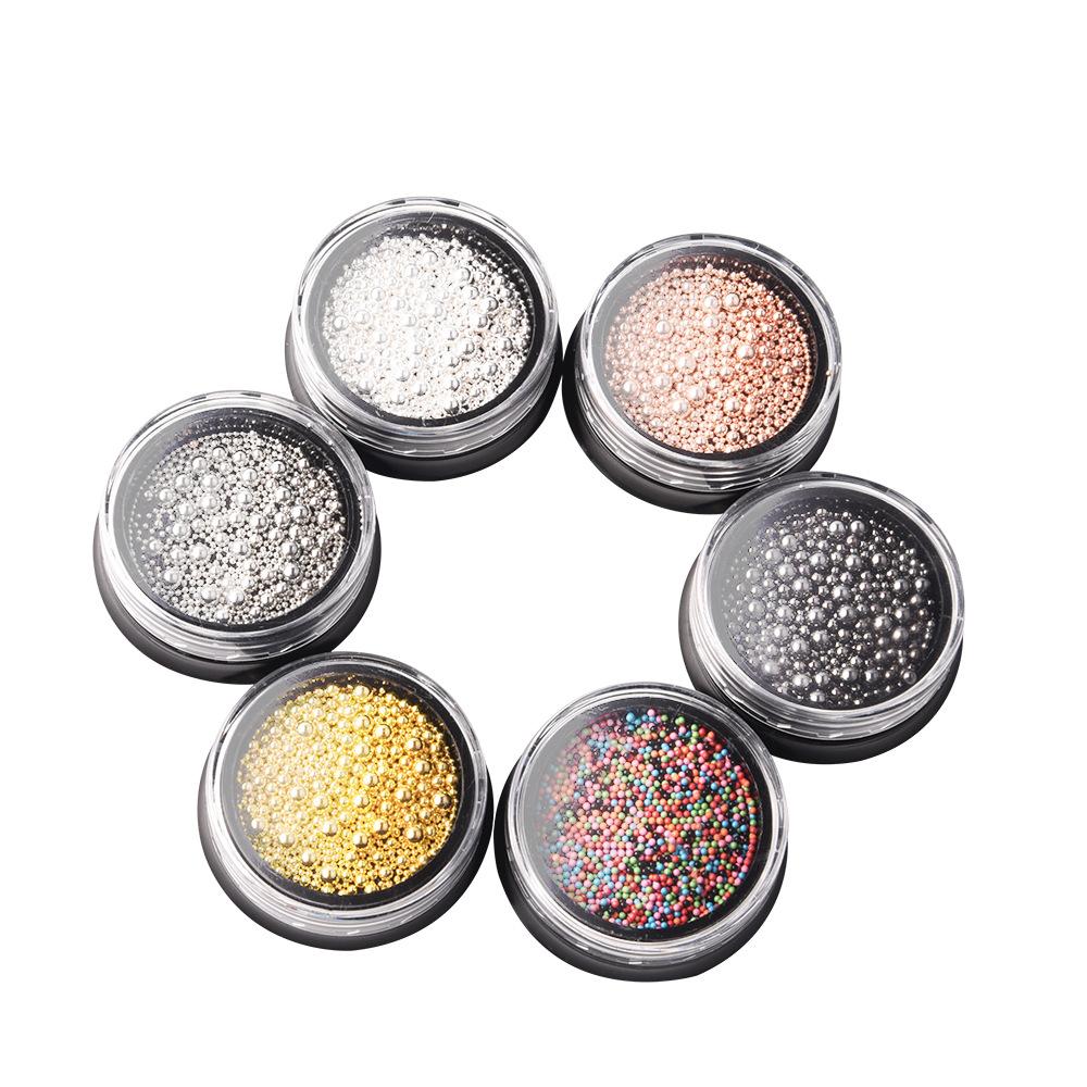 Buy Steel Ball Nail Art Metal Color Electroplated Steel Ball Set 6