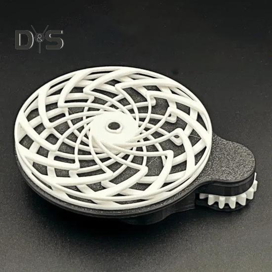 Stress Relief Spiral Toy 3D Printed Toy Pocket Size Fidget Toy Relaxation Rotating Wheel Concentration Enhancing Toy