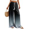 Women's Wide-Leg Casual Flowy Floral Print Pants