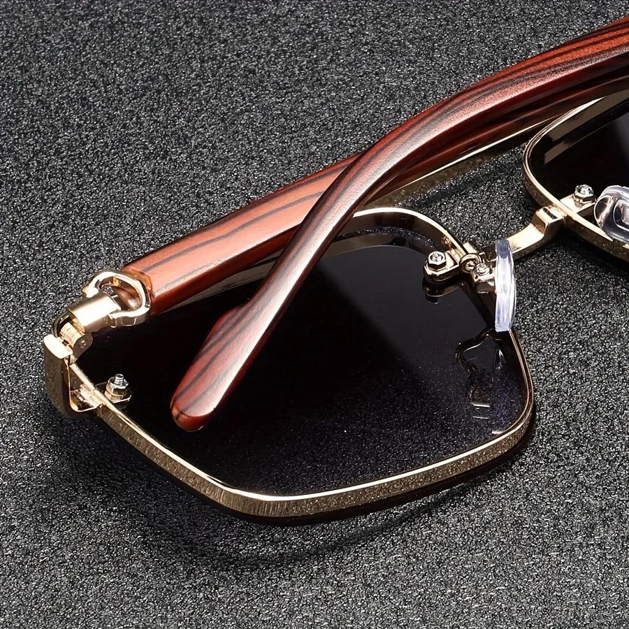 Stylish Vintage Square Metal Shades Women's Original Brand Designer Driving Sunglasses Latest Double Bridge Pilot Sun Eyeglasses