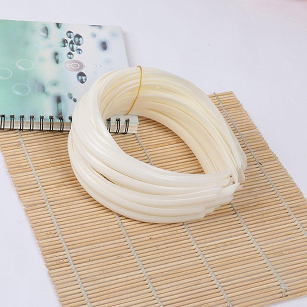 New White Women Girl Hair Accessories Plain Lady Plastic Hair Band Headband No Teeth Hairband
