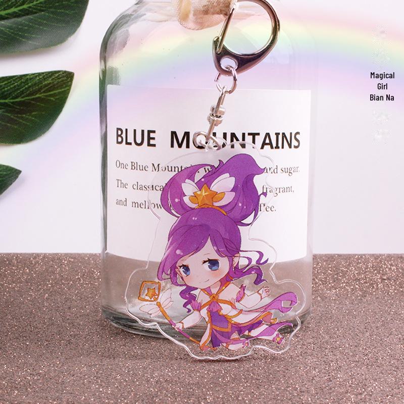 Anime Akrylový Dvouvrstvý Sendvičový Přívěsek Klíčenka - Lualu Slepý Mnich Yasuo Komiksová Výstava Doplněk