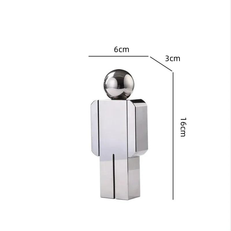 

Crystal Man Statue Transparent Figure Sculpture Glass Handicraft Ornaments Cartoon Character Figures Home Decor Accessories