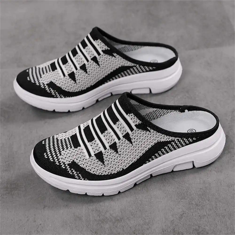 Knit Two Tone Sneakers Size 45 Woven Sports Shoes For Running Black Boots Women Famous Best-selling High Grade Trainners