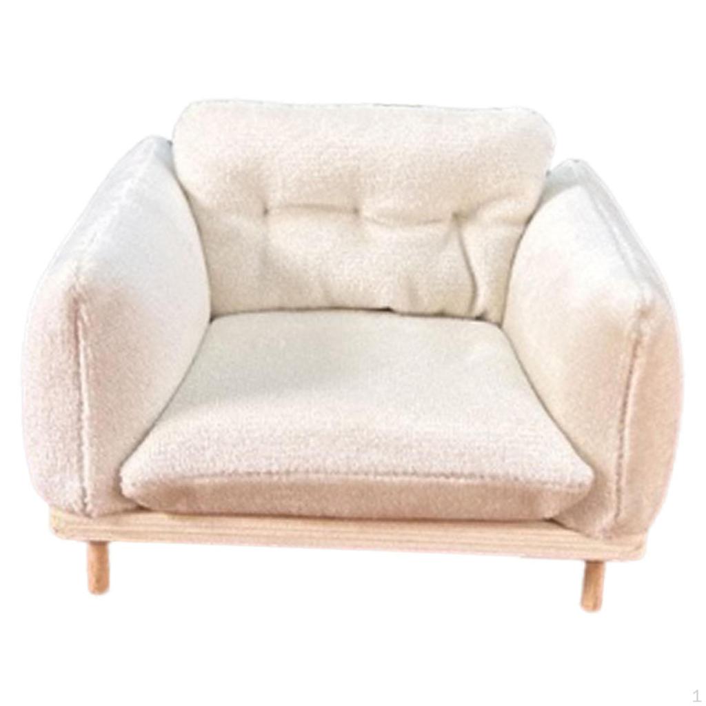 1/12 Puppenhaus Sessel Szenendekoration Realistisch Elegant Sammlung 10x8x6.5cm