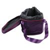 Music Bowl Storage Bag Crystal Singing Bowl Carrying Case with 2 External Pocket Dual Zipper 10in Pure Purple