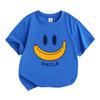 Kids Boys Girls 100% Cotton Crew Neck Short Sleeve T-Shirt, Cute Banana Smile Face Print Casual Soft Tees for Toddler Children Daily Playwear Summer B