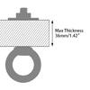 5Pcs Heavy Duty Threaded Rings Screw Eyebolts Stainless Steels Eye Bolts with Nut 10x50mm Long Shoulder Lifting Eye Bolt
