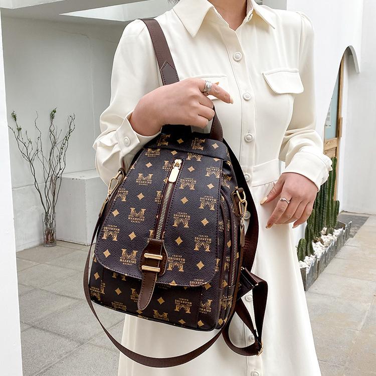 New Women's  Zipper Soft Travel Business Backpack Fashion Casual Retro Backpacks Large Capacity Bags