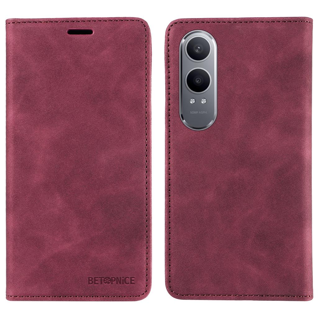 BETOPNICE 003 Dla OnePlus Nord CE4 Lite 5G/Oppo K12x 5G (Chiny) Skórzane etui na telefon portfel podstawka