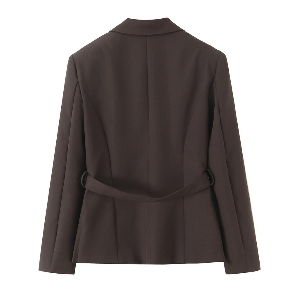 TAOP&ZA women's new fashionable, versatile, high-end lace-up blazer, elegant suit