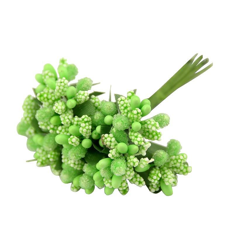 

12 шт./1 пучок Белый мини-букет искусственные цветы тычинки ягоды свадебная вечеринка DIY венок скрапбукинг коробка украшение искусственный цветок 12pcs/1bunch зелёный