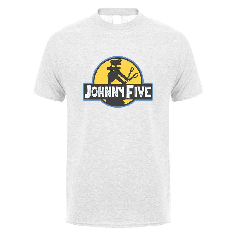 Lustiges Johnny 5 T-Shirt Unisex Streetwear Tops Sommer Kurzarm Baumwolle Geburtstagsgeschenke Johnny Five T-Shirt DY147