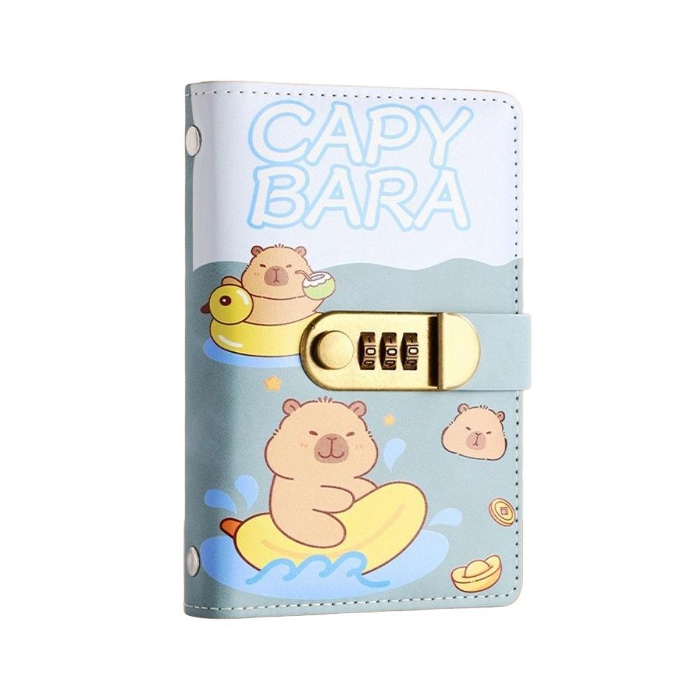 Lockable Design 100 Envelopes Money Saving Challenge Capybara Savings Binder  for Children