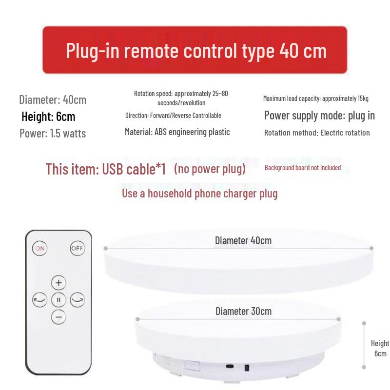 Automatic Rotating Display Stand with Remote for Photography and Live Streaming