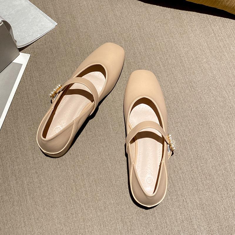 Pantofi cu cataramă de perle Pantofi Mary Jane de vară Pantofi individuali Huizhou pentru femei Pantofi retro casual pentru femei Little Fairy