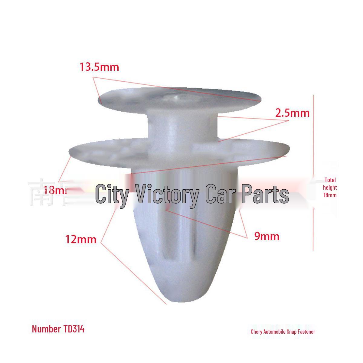 

Chery Auto Door Trim Panel Clips - Universal Plastic Fasteners for Skirt Lining 10000 clips