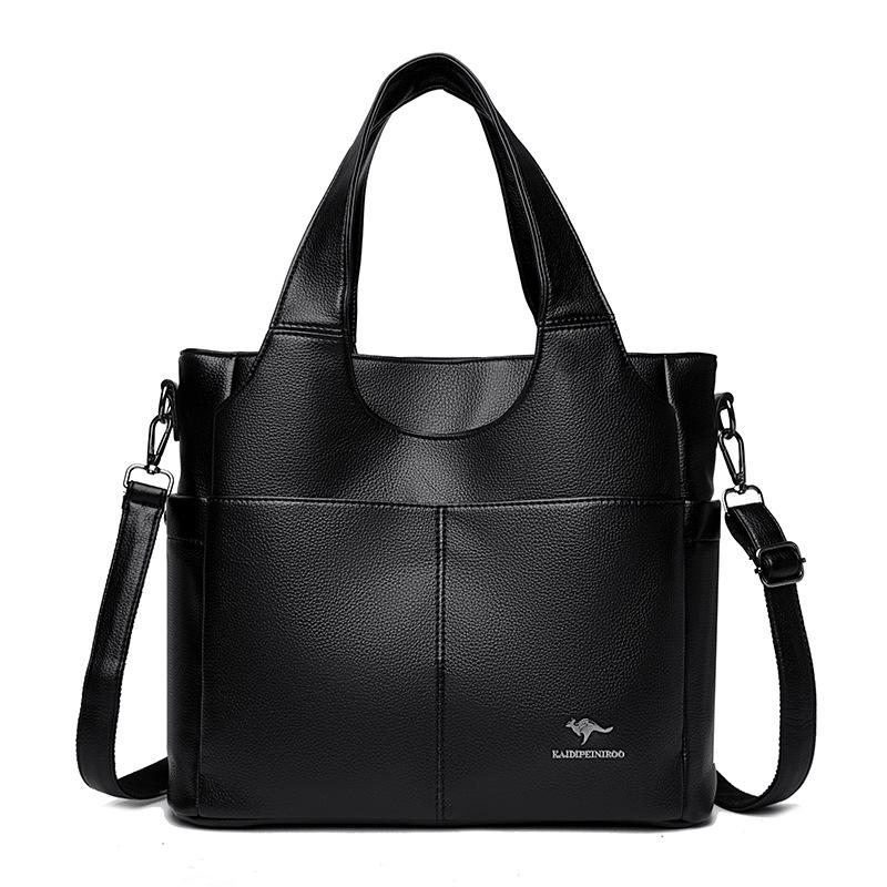 

Hand-held Large-capacity Commuter Tote Bag, Retro Underarm Bag, Single-shoulder Bag чёрный