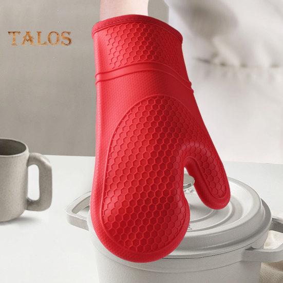 1Pc Heat Resistant Baking Glove Non-Slip Anti-Scald Oven Mitt for Microwave Cooking Baking Kitchen Use