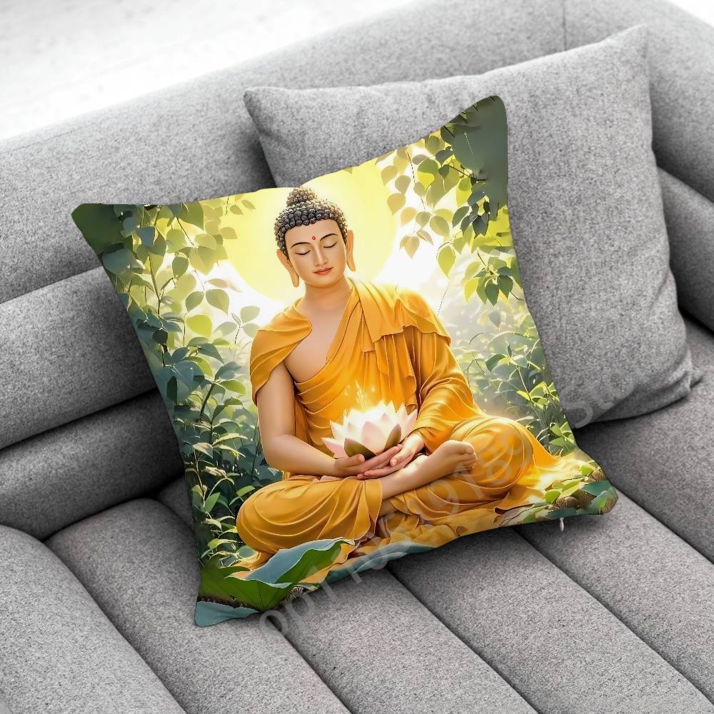 Indie Budda Buddyzm Poszewka na poduszkę dekoracyjną Na 50cm 40cm 55cm 45*45cm 30cm Kwadratowa Poszewka na poduszkę do sypialni