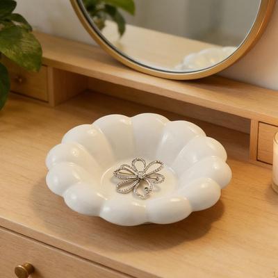 Ceramic Decorative Tray Display Bowl Gift Vanity Serving Dish Perfume Jewelry Holder for Wedding