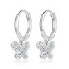 INS Style 925 Sterling Silver Butterfly Zircon Ear Studs & Hoops Earrings for Women
