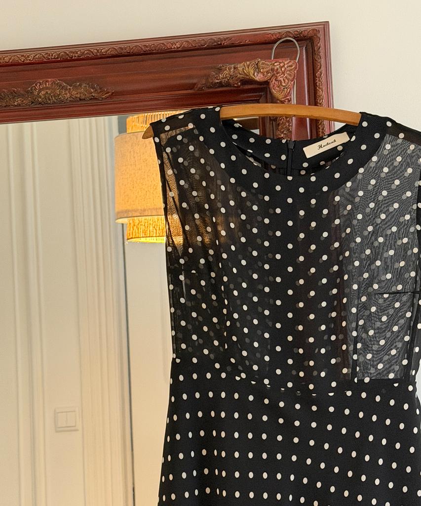 Hakesh Moss Dress_Black Dot