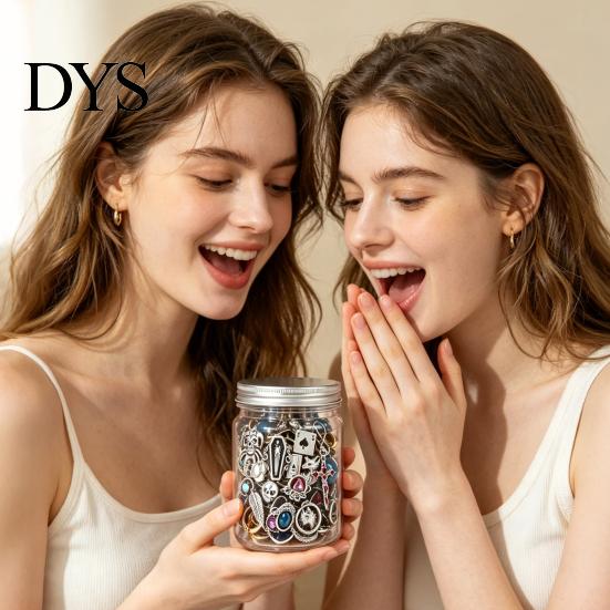 Mystery Jewelry Box 10/15/20/25/30/35Pcs Jar for Women, Mixed Necklaces Earrings Rings Bracelets Set, Lady Gift Gothic Ocean Theme Kit with
