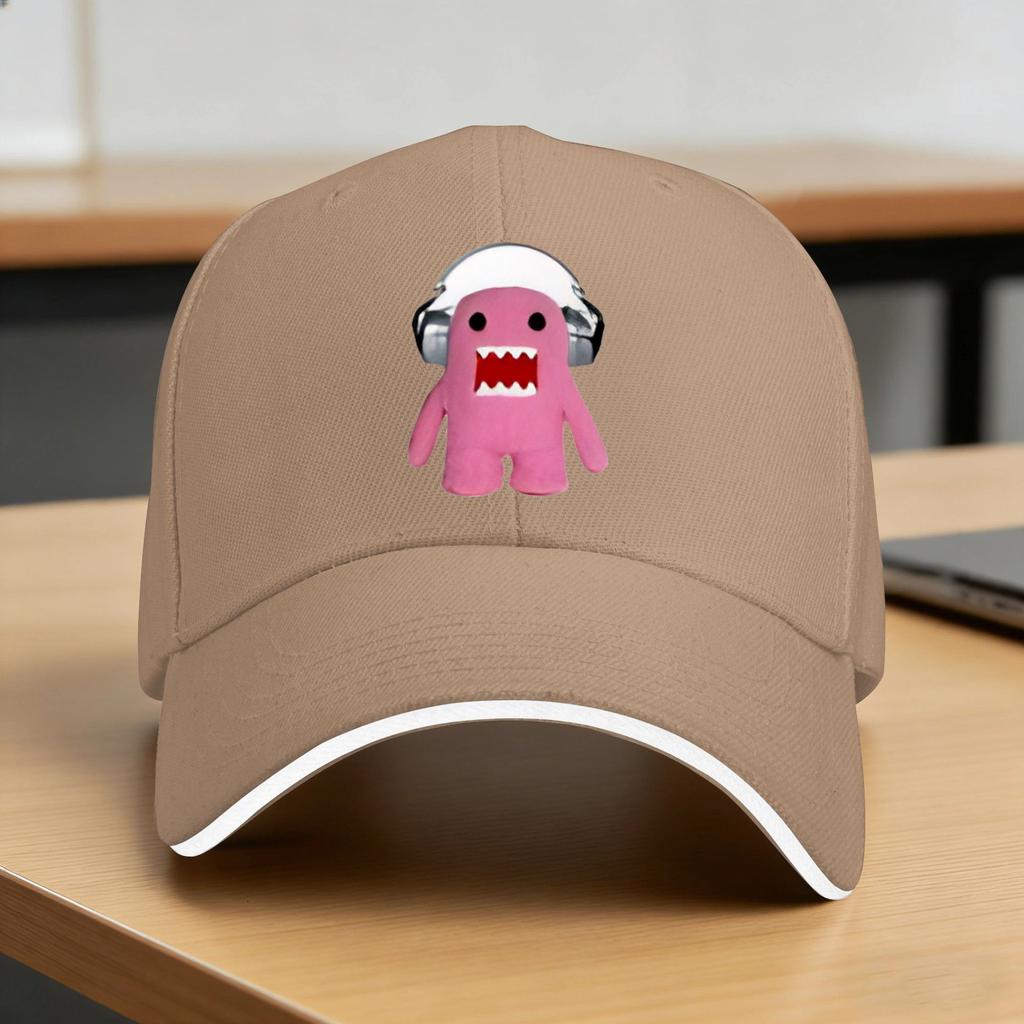 Pink Domo Kun With Headphones Baseball Cap Hunting Camping Hot Sale Hip Hop Hats Women Unisex Yk Cute Design Baseball Caps