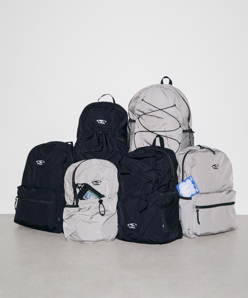 Lmc Oval Globe String Backpack Gray