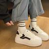 22 spring and autumn new student shoes casual sports thick baseplate shoes solid color