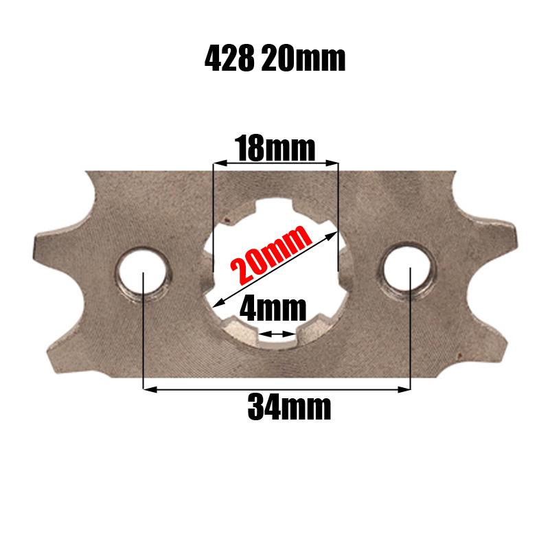 15T Tooth 428 ID 17mm /20mm Front Engine Sprocket For Motorcycle Dirt Bike ATV Quad Buggy