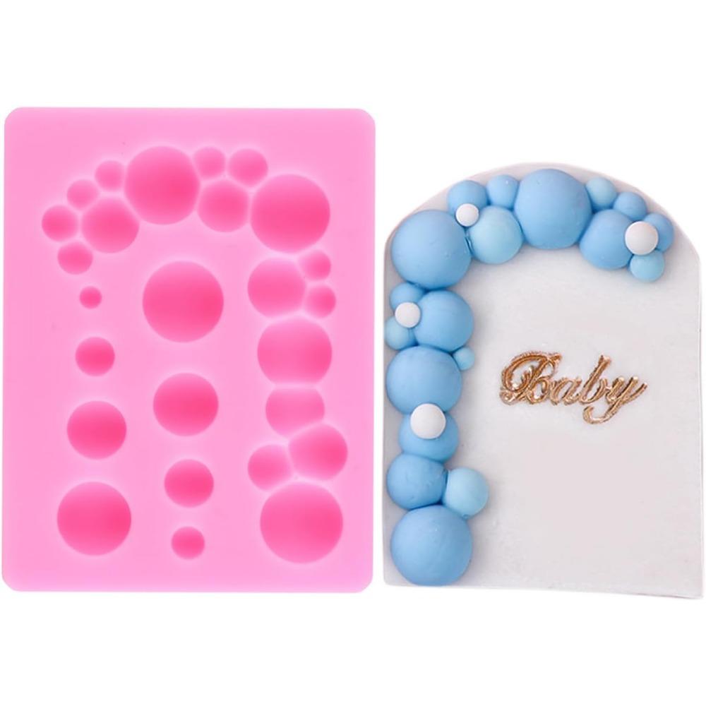 3D Pearl Fondant Mould Ball Pearl Semi Sphere Chocolate Silicone Moulds For Sugar Cake Decorationg Cupcake Topper Candy Polymer Clay Gum Paste Moulds