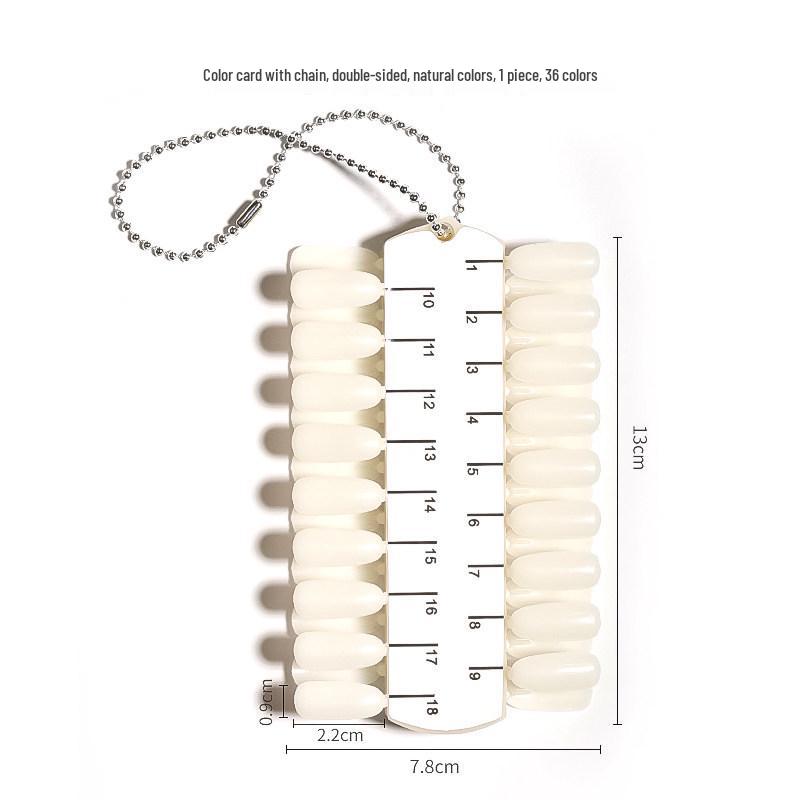 Oval Transparent Nail Polish Swatch Board for Beginners - Practice Tips & Color Display Card