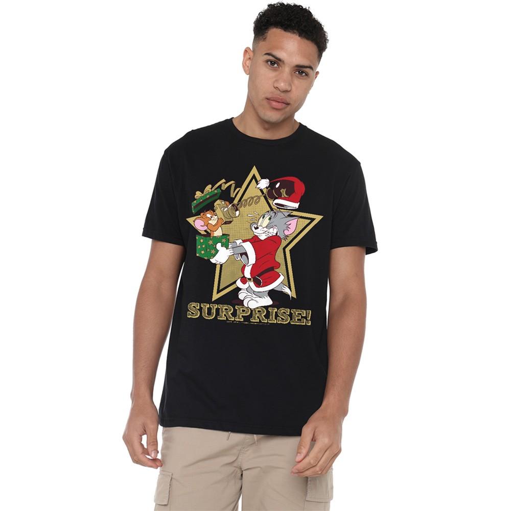 Tom And Jerry Christmas Surprise Unisex T-Shirt S-5XL Black S