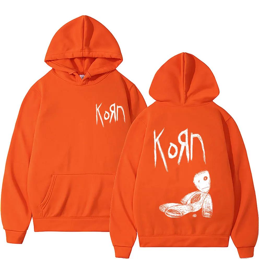 Sudadera con capucha con estampado gráfico de la banda de Rock Korn para hombre y mujer, Sudadera con capucha con música altern