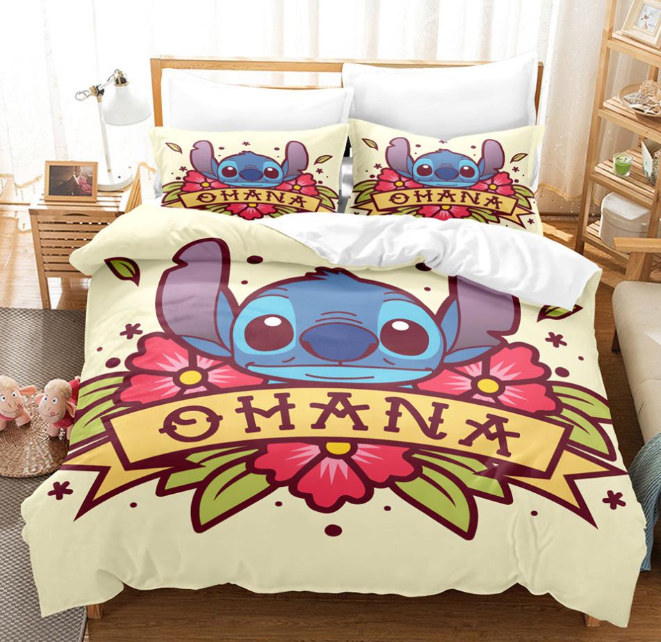 Bedding Home Textile Quilt Cover Digital Printing Three-Piece Set 3D
