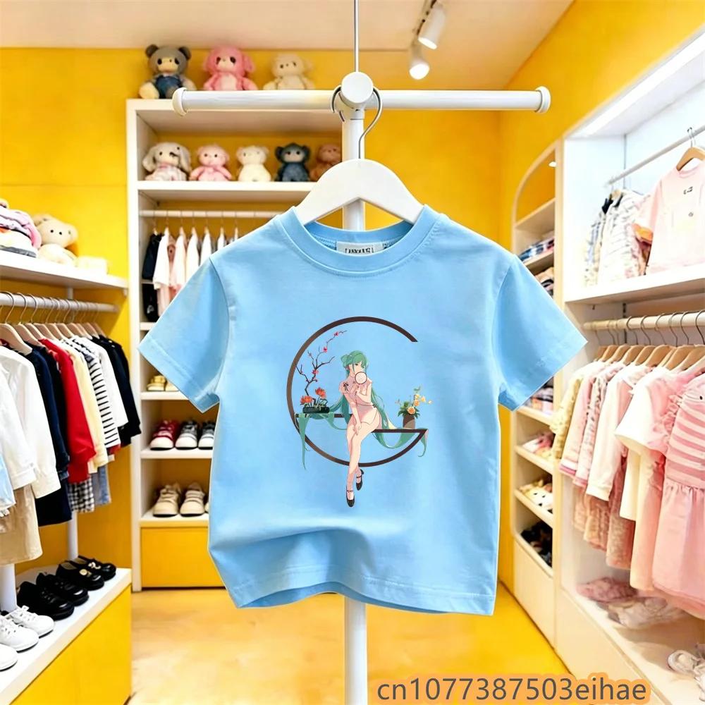 Hatsune Miku Future MIKU Line Pure Cotton Printed Short Sleeve Casual Unisex Tee New Classic Style Clothing For Boys Girls Kids 100
